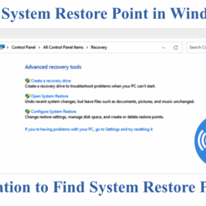 How to Manually Create System Restore Point in Windows 10