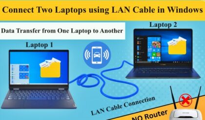 How to Connect Two Laptops using LAN Cable, Data Transfer from One PC to Another