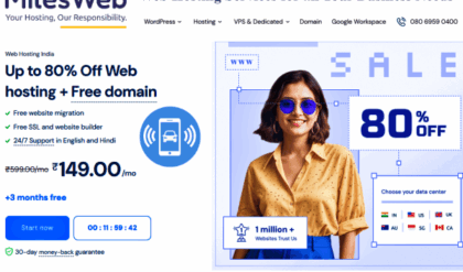 MilesWeb Hosting Services, Domain Transfer, Price, Coupon Codes